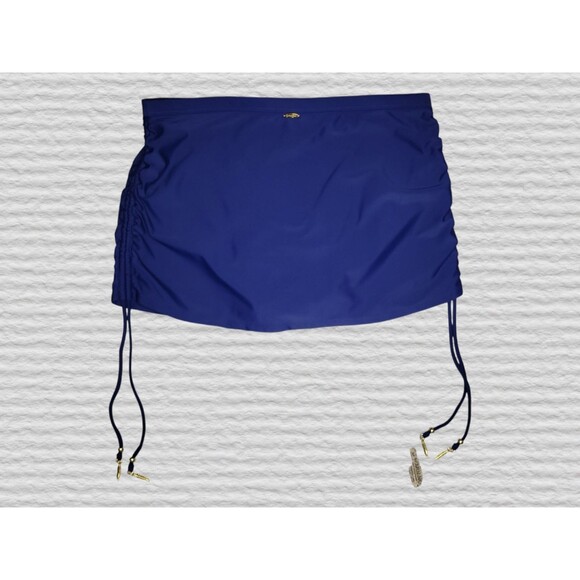 NEW Jessica Simpson 2pc Tankini Skirtini Swimsuit 1X Blue Embroidered - Picture 10 of 16